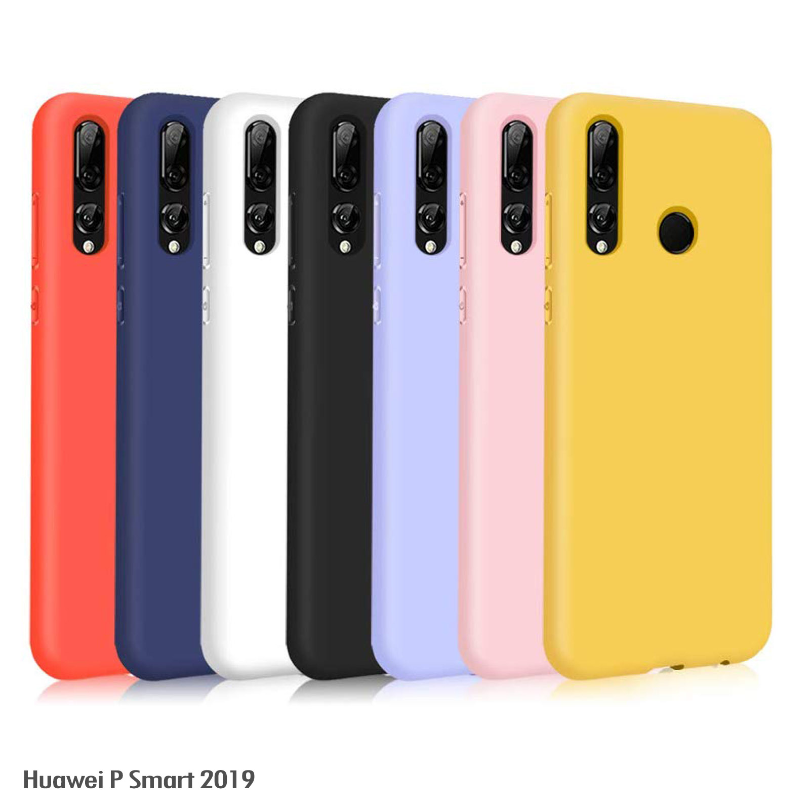 cuzz Funda para Huawei P Smart 2019+{Protector de Pantalla de Vidrio Templado} Carcasa Silicona Suave Gel Rasguño y Resistente Teléfono Móvil Cover-Negro